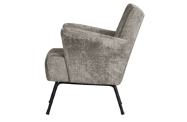  801138-T | Muse fauteuil - grof geweven stof taupe | BePureHome