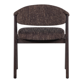 377757-B | Tunar eetkamerstoel met armleuning - hout donkerbruin | WOOOD