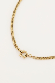 Schakelketting met slotje - goud | My Jewellery