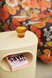 AGL4511 | 70s glassware: bulb glasses, amber (set of 4) | HKliving