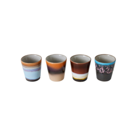 ACE7239 | 70s ceramics: ristretto mugs, Solar (set of 4) | HKliving