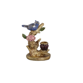734945 | Birdie candleholder S - bird on a branch | PTMD - Begin november verwacht!