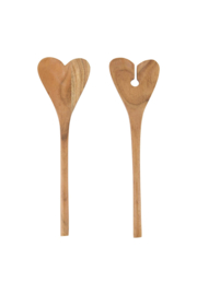 Sla couvert hout hartje - naturel | Zusss