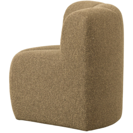 377533-GM | Mojo eetbank hoek met rugleuning - bouclé geel/bruin melange | WOOOD