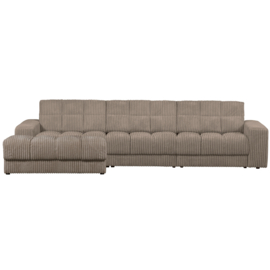379012-RM | Second date chaise longue links - ribstof mud | WOOOD