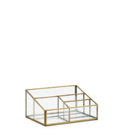 IB-2306875CL | Glass organizer - antique brass | Madam Stoltz