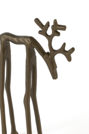 7623118 | Ornament 15x6x25 cm DEER - mat bruin/brons | Light & Living - Wordt verwacht!