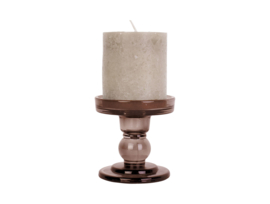 PT3731BR | Candleholder Glass Art small - Chocolate brown | Present Time