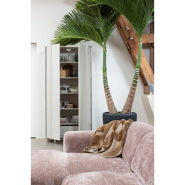 375075-T | Cloud hoekbank rechts - geweven chenille taupe/roze | WOOOD
