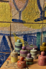 KST0315 | 70s ceramics: medium storage jar, river | HKliving - Medio oktober verwacht!