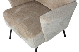  801138-N | Muse fauteuil - grof geweven stof naturel | BePureHome