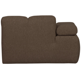 377459/60-BM | Mojo chaise longue element (links of rechts) - bouclé bruin melange | WOOOD