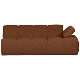 377456/7-RM | Mojo 2-zits element met arm (links of rechts) - bouclé roestbruin melange | WOOOD