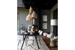 2960730 | Hanglamp Ø20x42 cm Latika - naturel | Light & Living