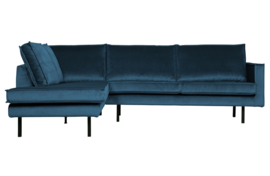 800972-45 | Rodeo hoekbank links - velvet blue | BePureHome