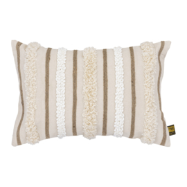 732684 | Rashel embroidery cushion rectangle - cream | PTMD
