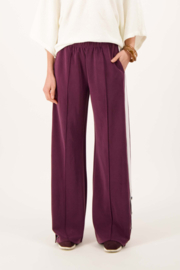 Wijde jogger met bies - burgundy | Zusss 
