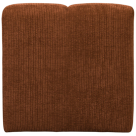 377519-R | Mojo eetbank met rugleuning 84cm - ribstof roestbruin | WOOOD