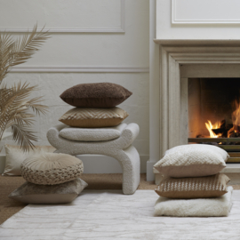 6856685 | Kussen Ø40 cm BEREND - zand | Light & Living