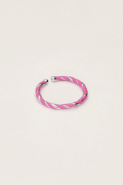 Gedraaide ring met roze | My Jewellery