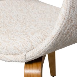 377505-NN | Yossi eetkamerstoel - naturel met houten poot naturel | WOOOD