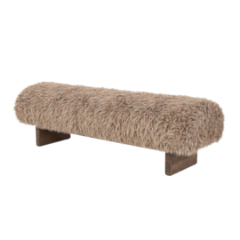 737182 | Hair bench with wooden legs - brown | PTMD