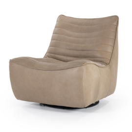 95966 | Fauteuil Matthew - Taupe leder | Eleonora