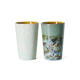 KST0261 | 70s ceramics: tea mugs, pond (set of 2) | HKliving - Eind oktober verwacht!