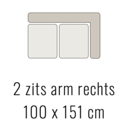 2-zits arm rechts - SOOF 100x151 cm | Sevn