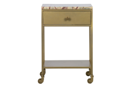 801111-B | Clinic nachtkastje - marmer antique brass | BePureHome