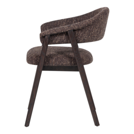 377757-B | Tunar eetkamerstoel met armleuning - hout donkerbruin | WOOOD