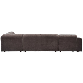 375075-W | Cloud hoekbank rechts - geweven chenille warm bruin | WOOOD