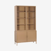 Vitrinekast Garland 4deurs. - Cappuccino | New Routz