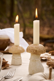 92269-14 | Candle holder mushroom - cream/brown | Ib Laursen