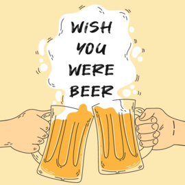 TE2821 | Tegeltje wish you were beer | HomeBound by KY