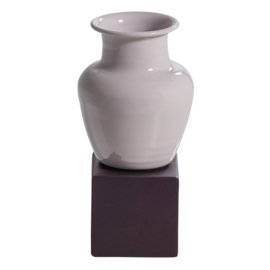 377967-P | Numo wanddeco set vaas/kubus 21x10 cm - metaal paars | WOOOD