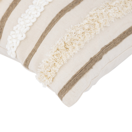 732684 | Rashel embroidery cushion rectangle - cream | PTMD