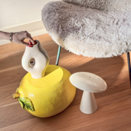 LK1249 | Bureaulamp Mush LED op accu, afneembare kap - beige | HomeBound by KY