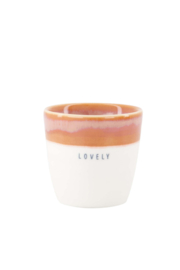 Espressomok lovely - donkerroze/wit | Zusss