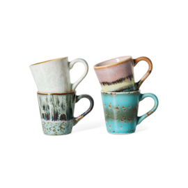 KST0281 | 70s ceramics: espresso mugs, softness (set of 4) | HKliving - Medio oktober verwacht!