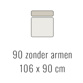 90 zonder armen - Tori 106x90 cm | Sevn