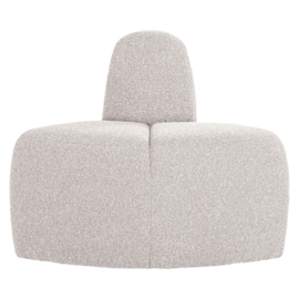 377901- EM | Mojo eetbank hoek rond rugleuning - boucle ecru melange | WOOOD