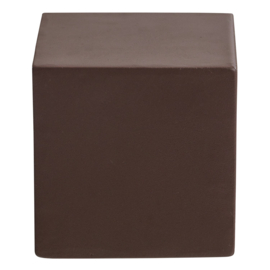 377965-B | Numo wanddeco set vaas/kubus 39x19 cm - metaal bruin | WOOOD