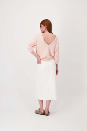  V-hals trui 3/4 mouw - light pink | Zusss 