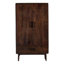 377571-B | Liya 2-deurs kast - mangohout donkerbruin | WOOOD