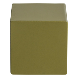 377966-G | Numo wanddeco set vaas/kubus 29x13 cm - metaal groen | WOOOD