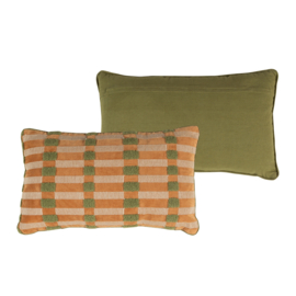 377780-G | Vola kussens (set van 4) - groen/oranje | WOOOD