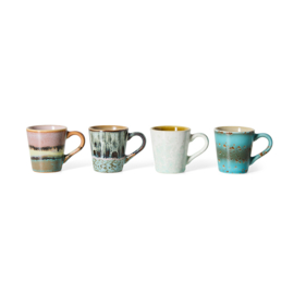 KST0281 | 70s ceramics: espresso mugs, softness (set of 4) | HKliving - Medio oktober verwacht!