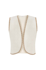 Gilet met borduursels - zand | Zusss