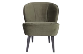 375690-156 | Sara fauteuil - fluweel warm groen | WOOOD